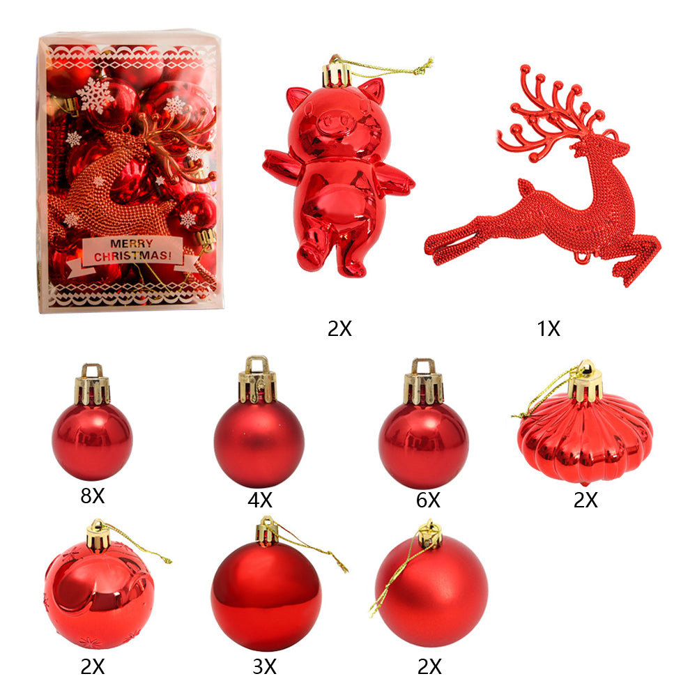 2set Christmas Tree Ornaments Set Tree for Xmas  Tree Decor Multicolor Red