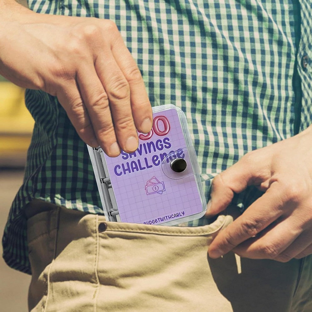 Mini Binder Savings Challenge Budget Envelopes Wallet Planners Book Style 1