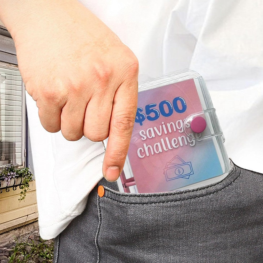 Mini Binder Savings Challenge Budget Envelopes Wallet Planners Book Style 3