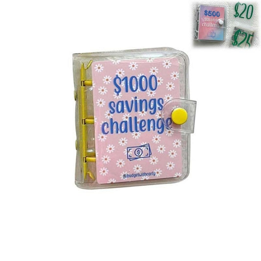 Mini Binder Savings Challenge Budget Envelopes Wallet Planners Book Style 4