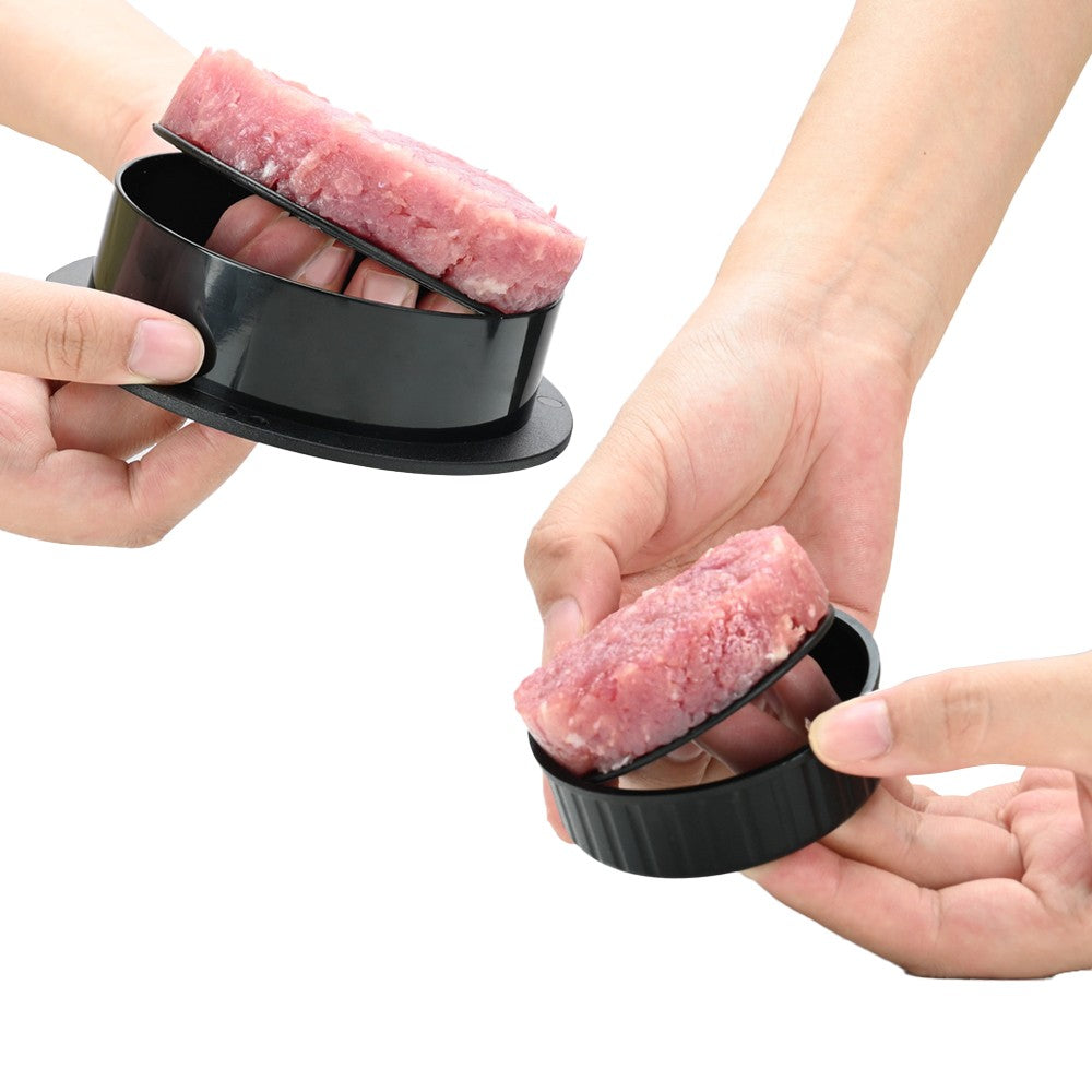 2 X 4-in-1 Burger Press Hamburger Patty Maker Mold Set with 100 Baking Paper