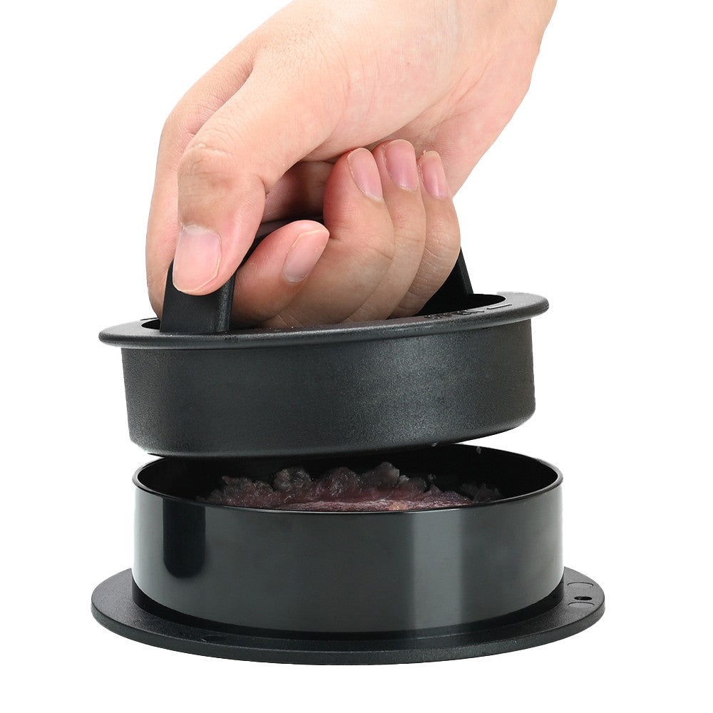 1 X 4-in-1 Burger Press Hamburger Patty Maker Mold Set with 100 Baking Paper