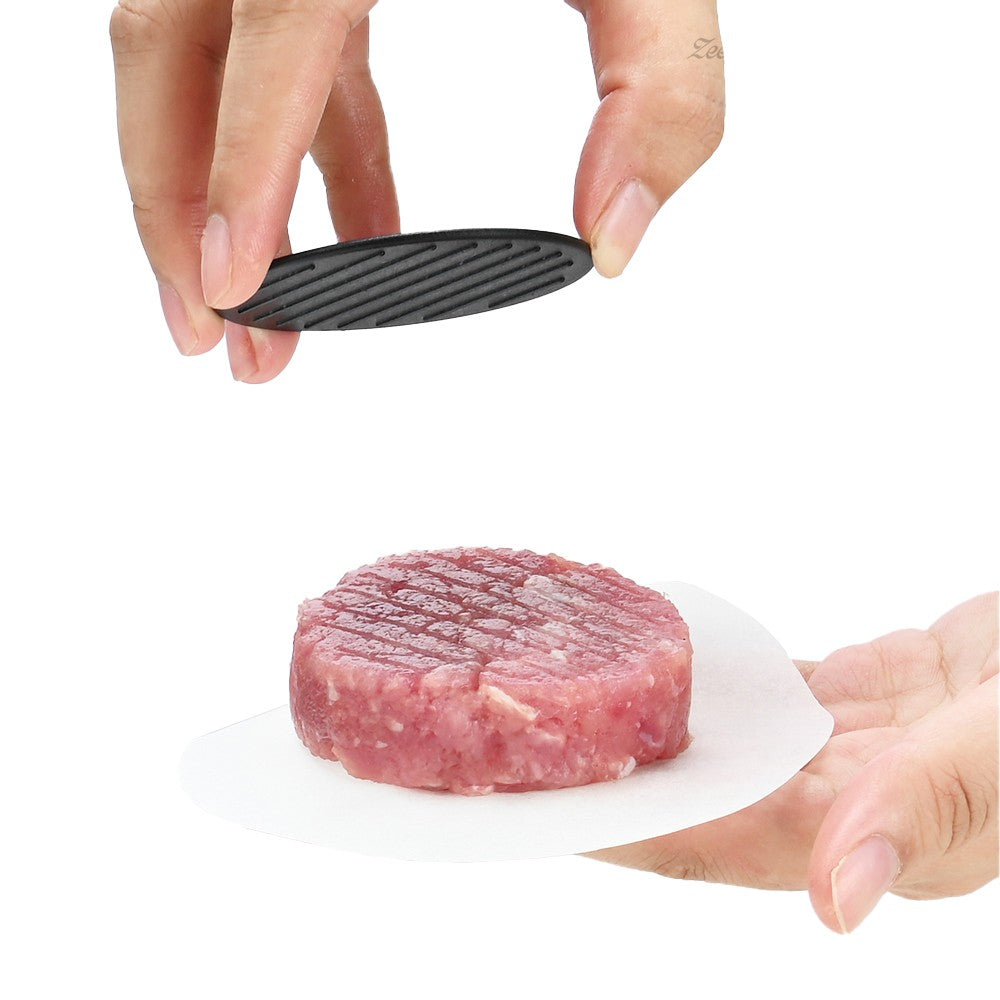 1 X 4-in-1 Burger Press Hamburger Patty Maker Mold Set with 100 Baking Paper