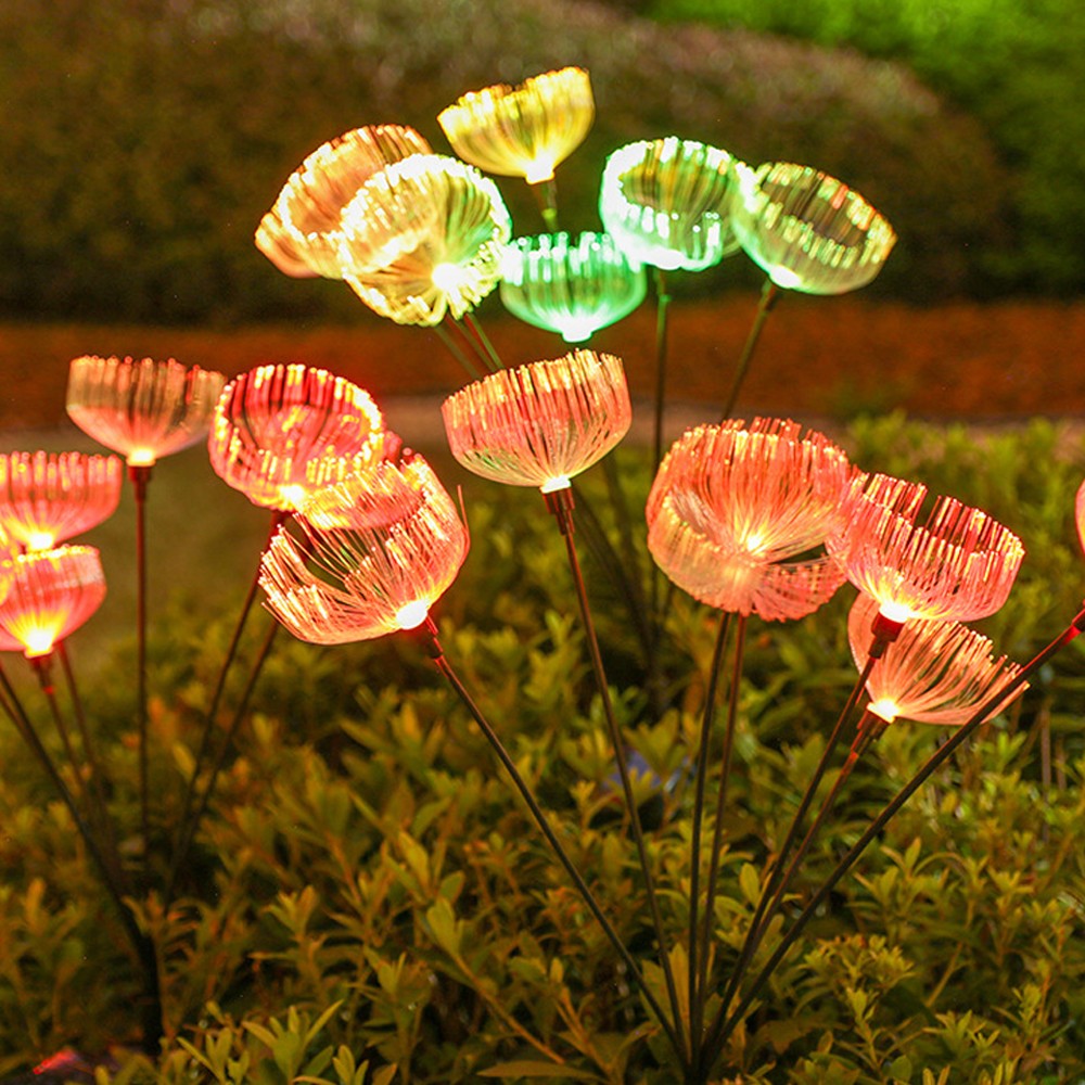 3pcs 7 Heads Jellyfish Lights Garden Solar Lights Solar Powered Swaying Lights