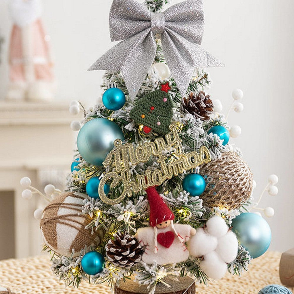 45cm Tabletop Mini Artificial Christmas Tree Ornaments Xmas Desktop Decor Blue