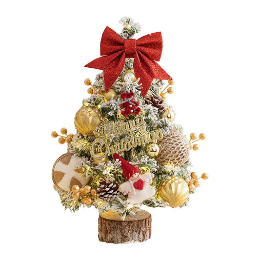 45cm Tabletop Mini Artificial Christmas Tree Ornaments Xmas Desktop Decor Gold