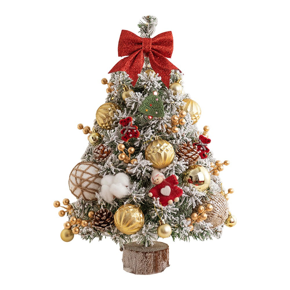 45cm Tabletop Mini Artificial Christmas Tree Ornaments Xmas Desktop Decor Gold