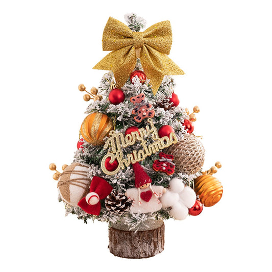 45cm Tabletop Mini Artificial Christmas Tree Ornaments Xmas Desktop Decor Orange
