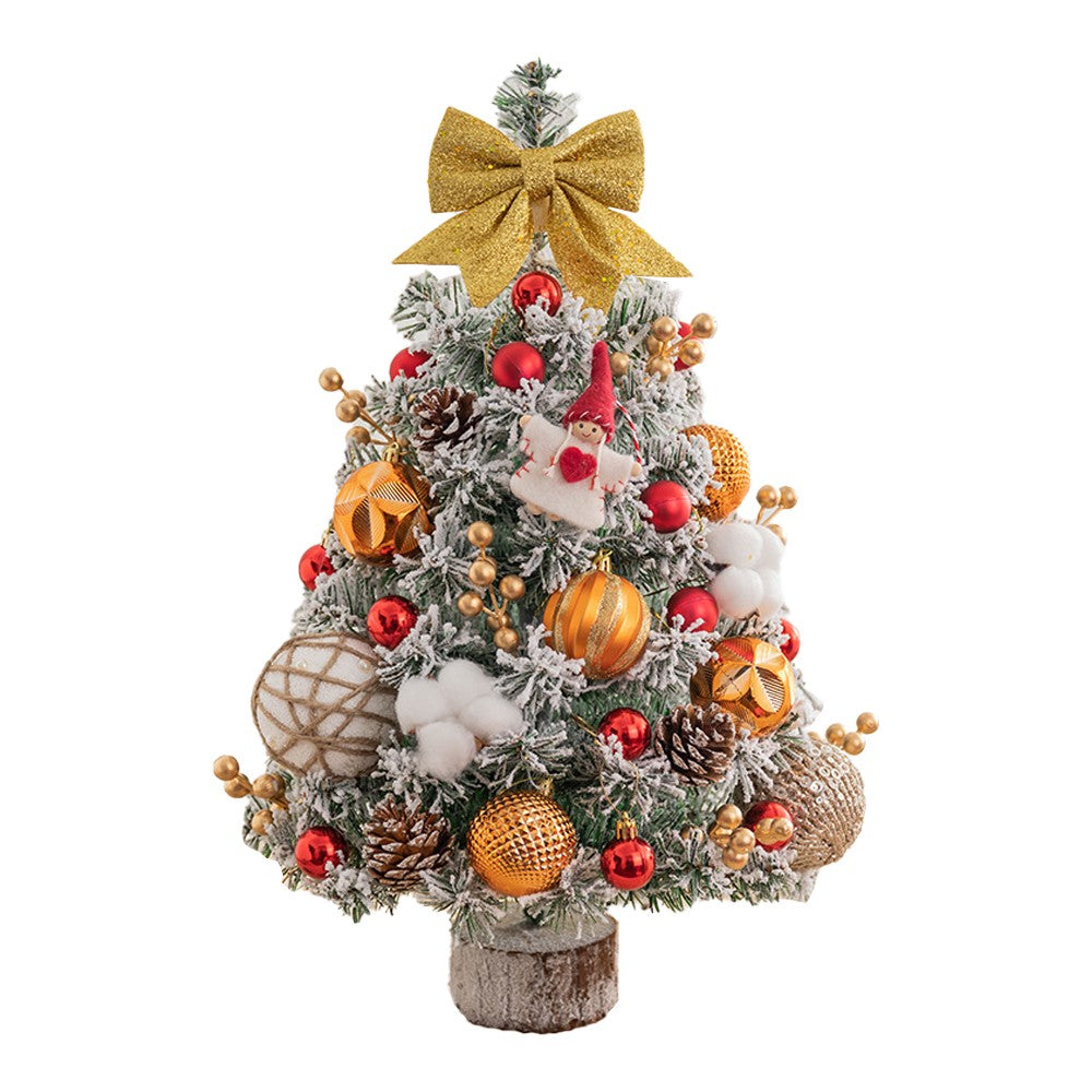 45cm Tabletop Mini Artificial Christmas Tree Ornaments Xmas Desktop Decor Orange