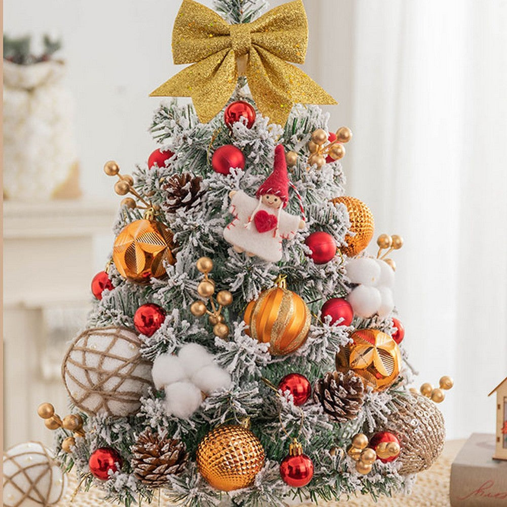 45cm Tabletop Mini Artificial Christmas Tree Ornaments Xmas Desktop Decor Orange
