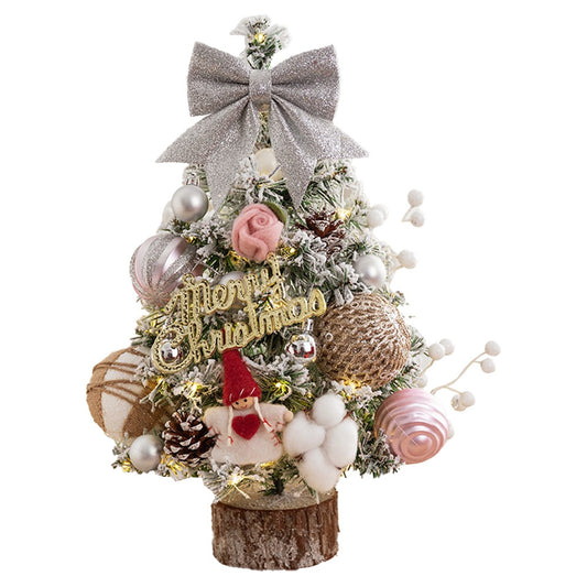 45cm Tabletop Mini Artificial Christmas Tree Ornaments Xmas Desktop Decor Pink