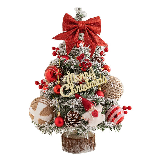 45cm Tabletop Mini Artificial Christmas Tree Ornaments Xmas Desktop Decor Red
