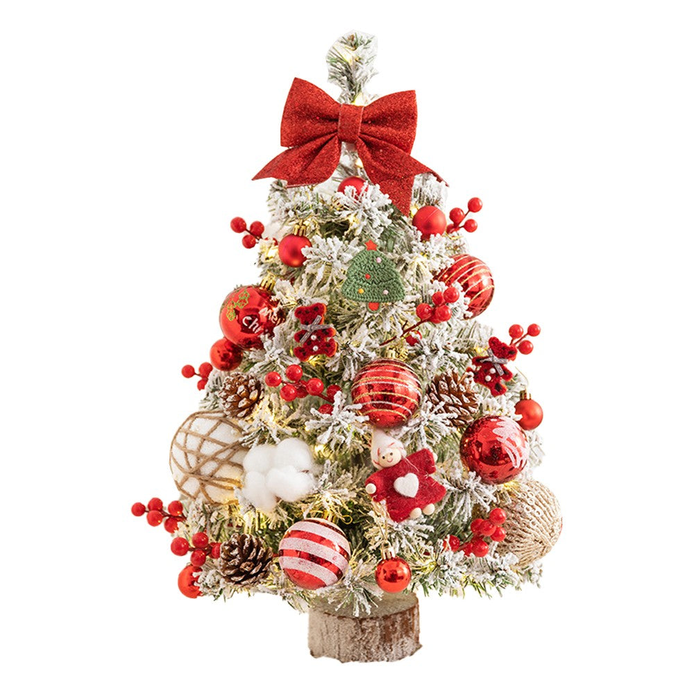 45cm Tabletop Mini Artificial Christmas Tree Ornaments Xmas Desktop Decor Red