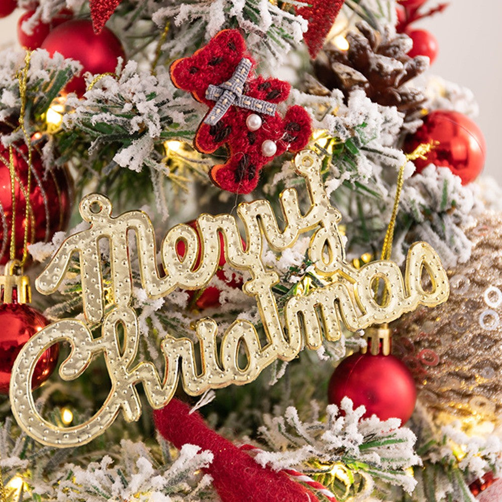 45cm Tabletop Mini Artificial Christmas Tree Ornaments Xmas Desktop Decor Red