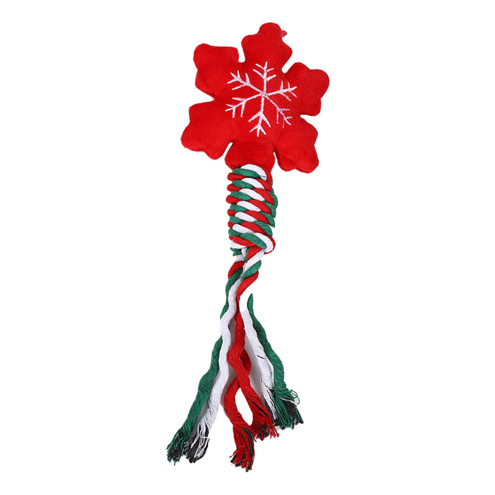 Christmas Pet Dog Chew Toys Braided Rope Pet Toys