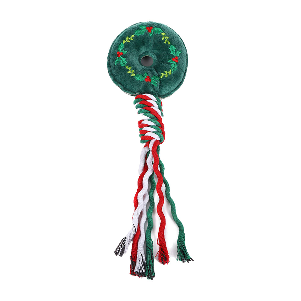 Christmas Pet Dog Chew Toys Braided Rope Pet Toys