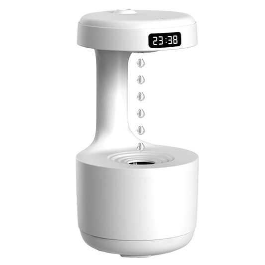 800ml USB Cool Mist Humidifier Anti-Gravity Water Droplets Air Humidifier with LED Light White