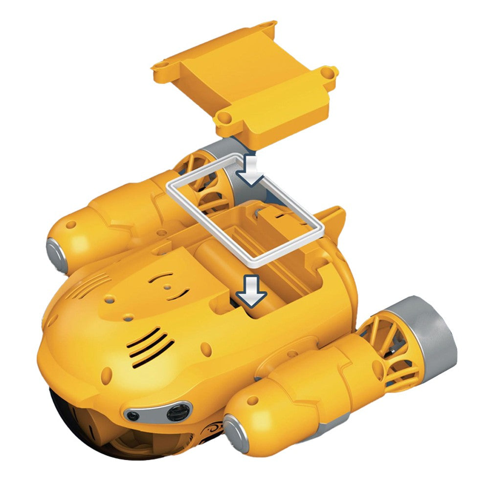 Kids 2.4GHz RC Boat Toys Remote Control Racing Boat with Lights and Spray - Yellow