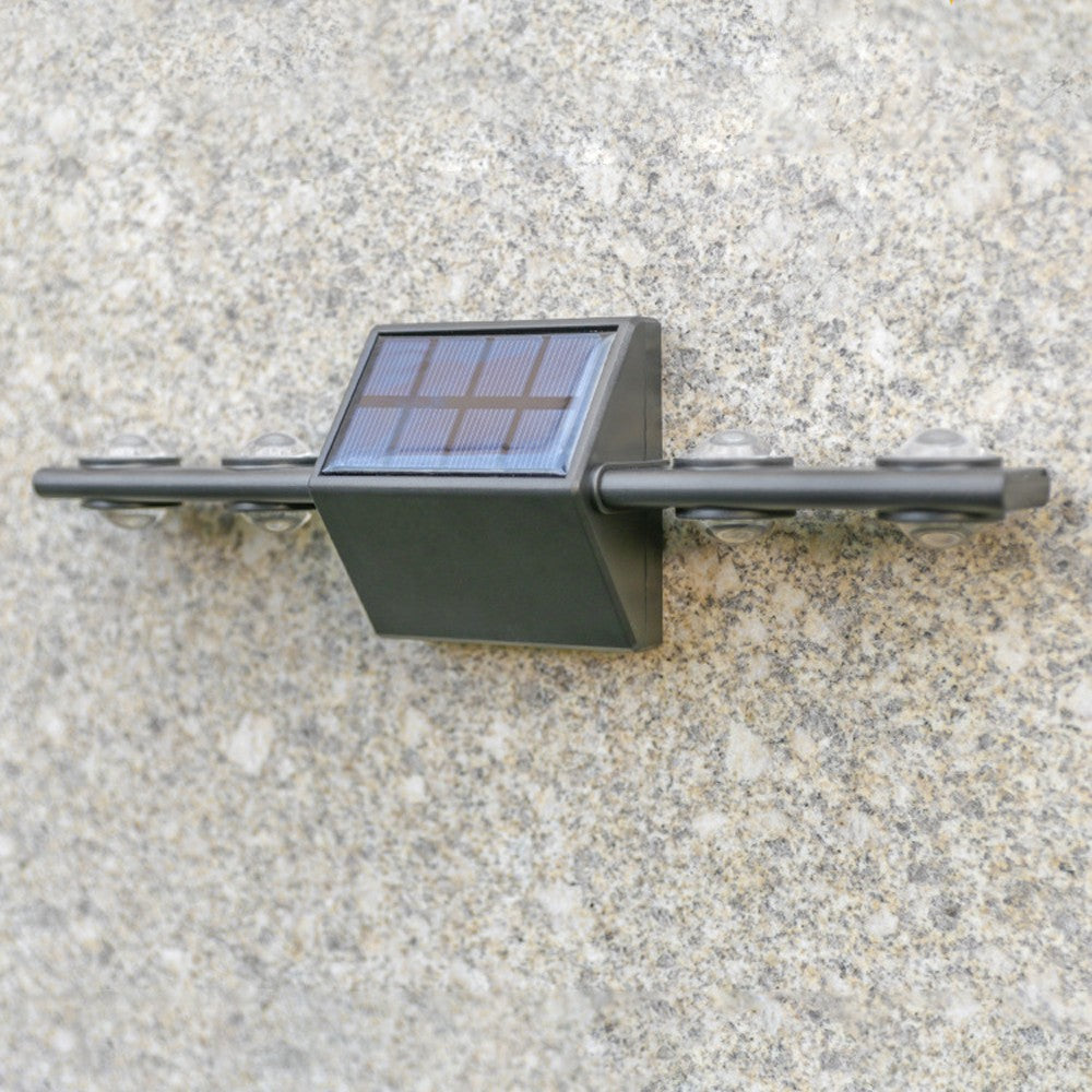 4Pcs Solar Wall Lights Up and Down Light Garden Fence Light Outdoor Decor Light - Warm Light