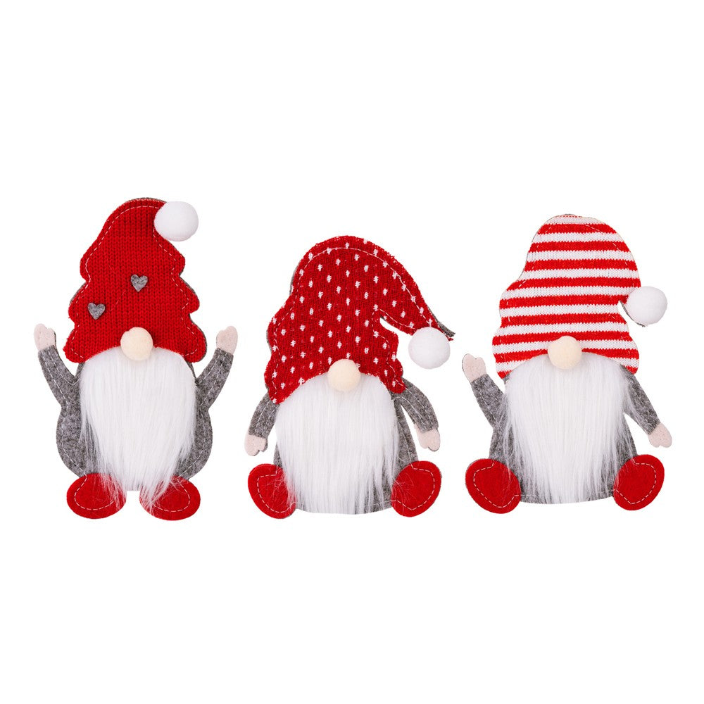 3Pcs Christmas Gnome Tableware Holder Silverware Holders Set Spoon Fork Bags