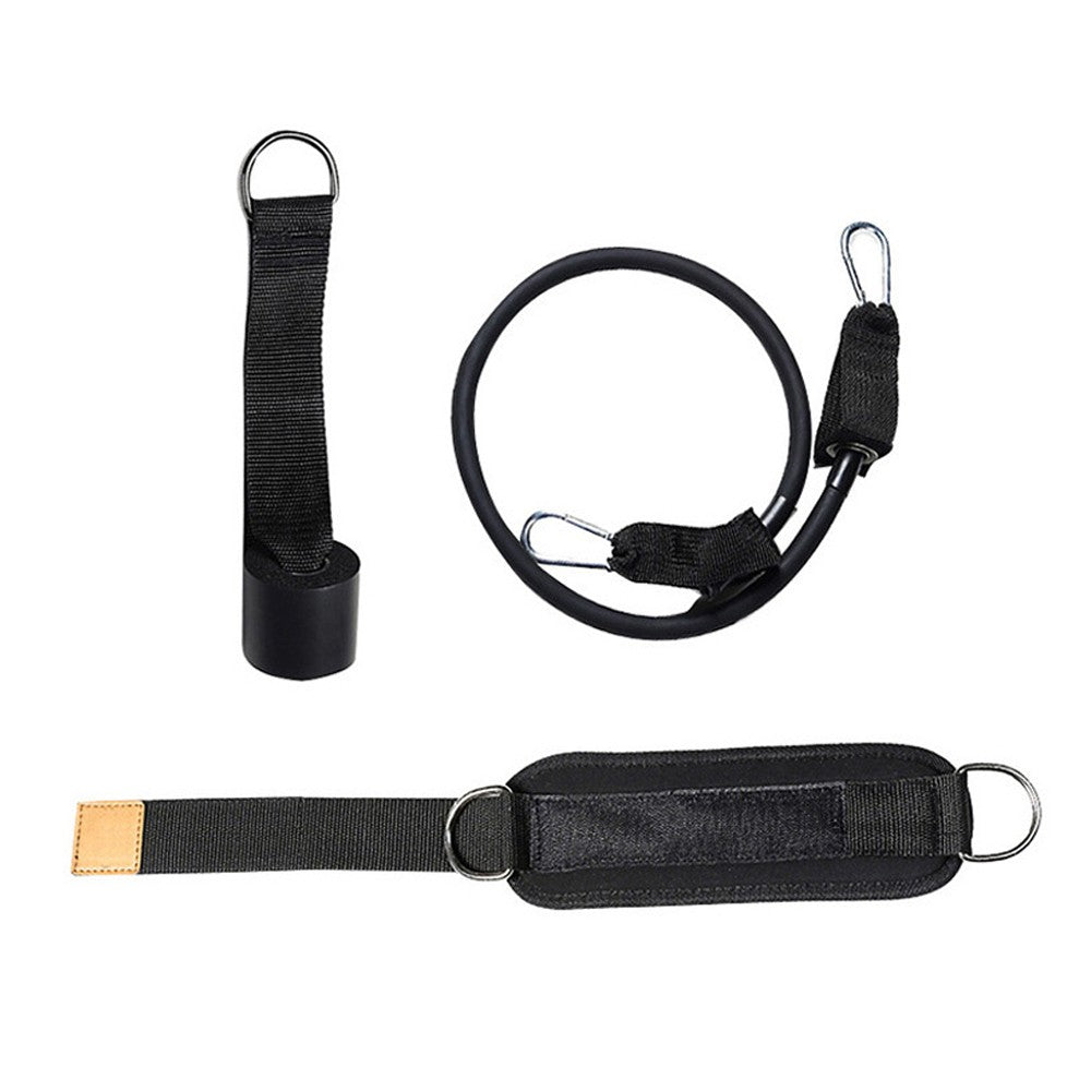 3Pcs Ankle Resistance Band Set Leg Training Resistance Band Fitness Training Equipment - Black