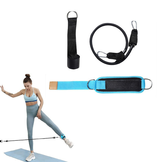 3Pcs Ankle Resistance Band Set Leg Training Resistance Band Fitness Training Equipment - Blue