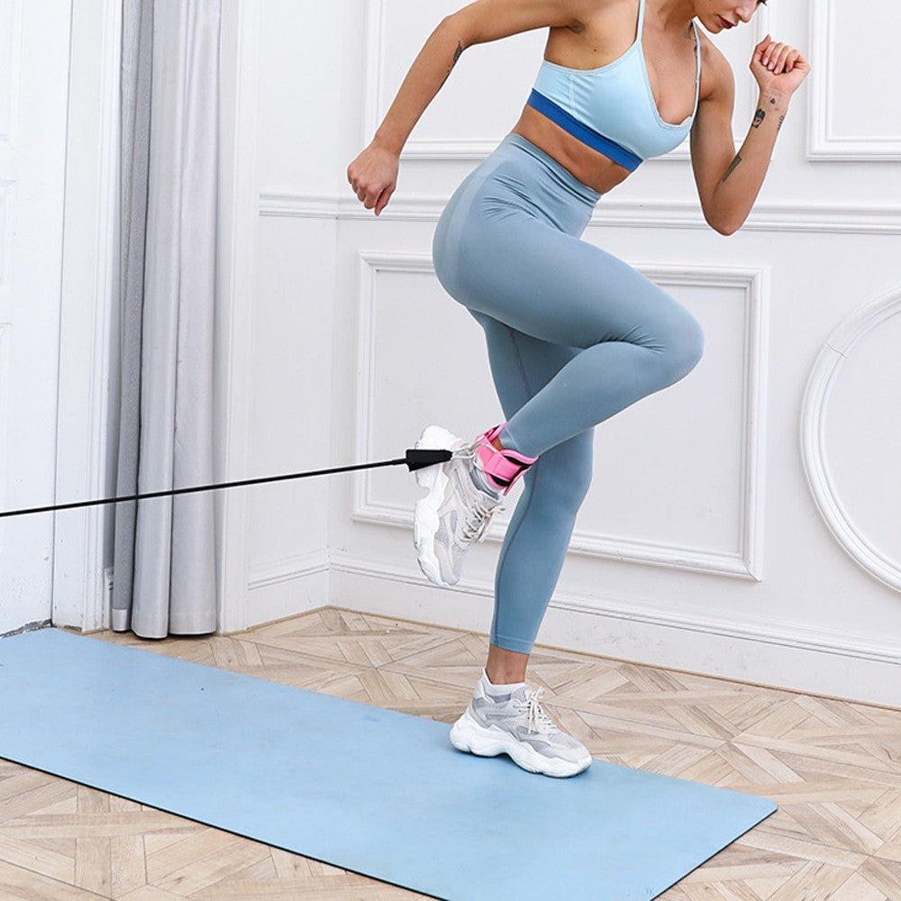 3Pcs Ankle Resistance Band Set Leg Training Resistance Band Fitness Training Equipment - Pink