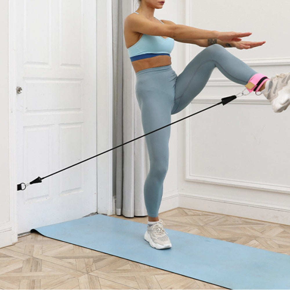 3Pcs Ankle Resistance Band Set Leg Training Resistance Band Fitness Training Equipment - Pink