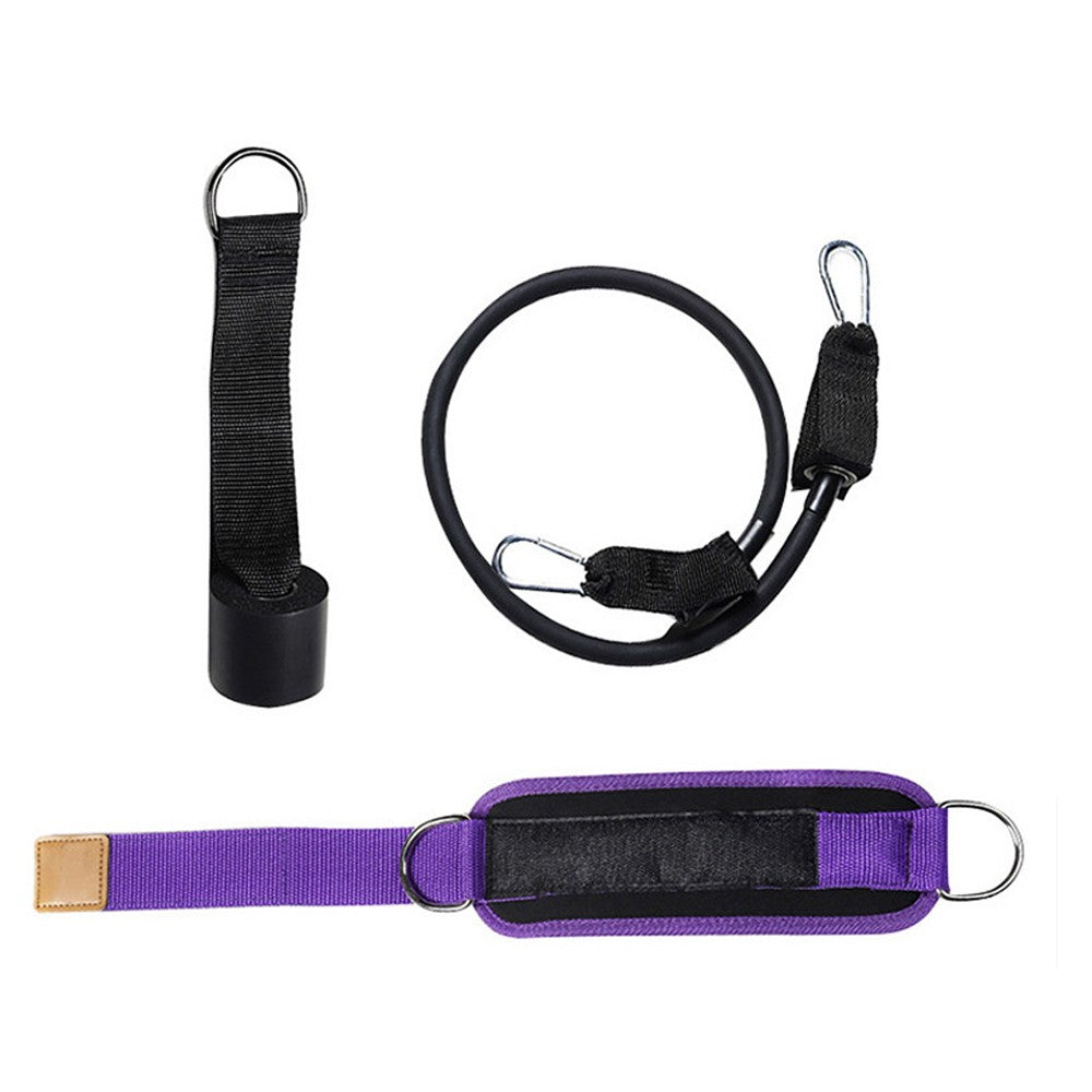 3Pcs Ankle Resistance Band Set Leg Training Resistance Band Fitness Training Equipment - Purple