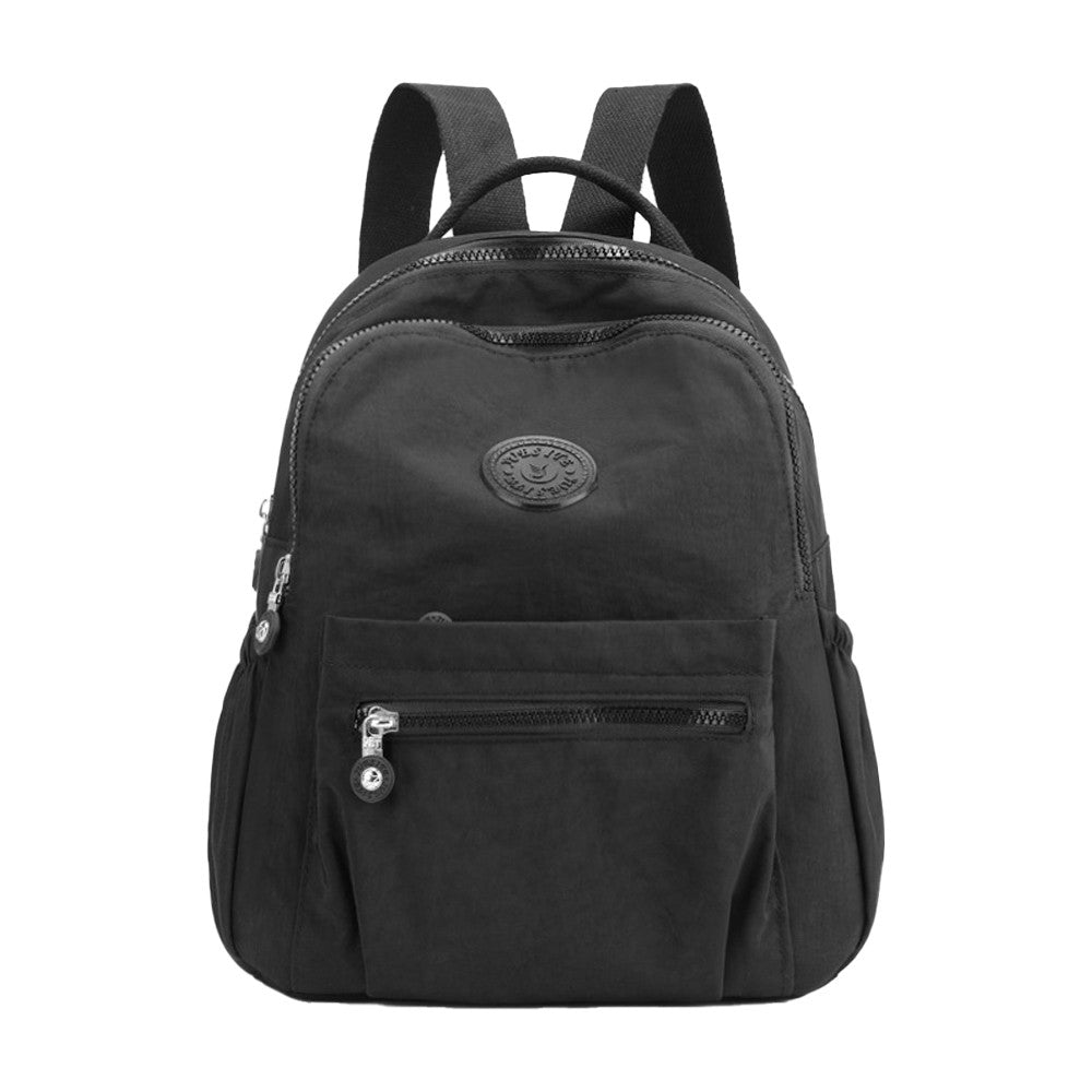 Womens Backpacks Oxford Cloth Shopping Backpack - Black
