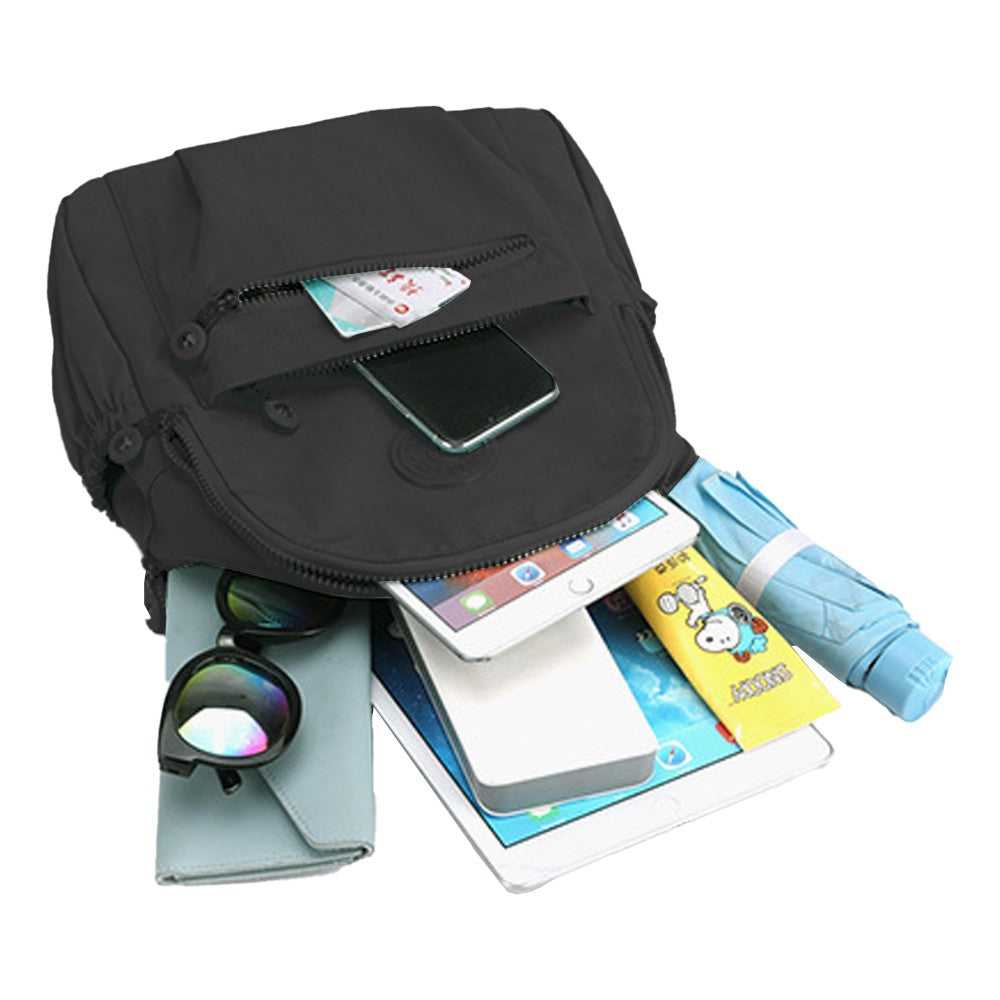 Womens Backpacks Oxford Cloth Shopping Backpack - Black