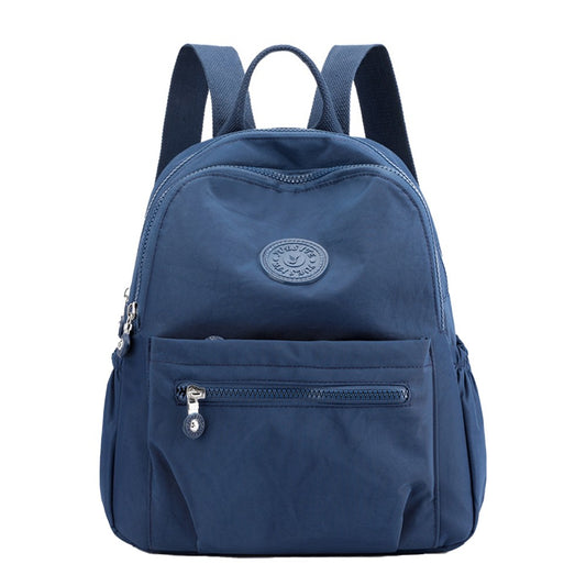 Womens Backpacks Oxford Cloth Shopping Backpack - Dark Blue