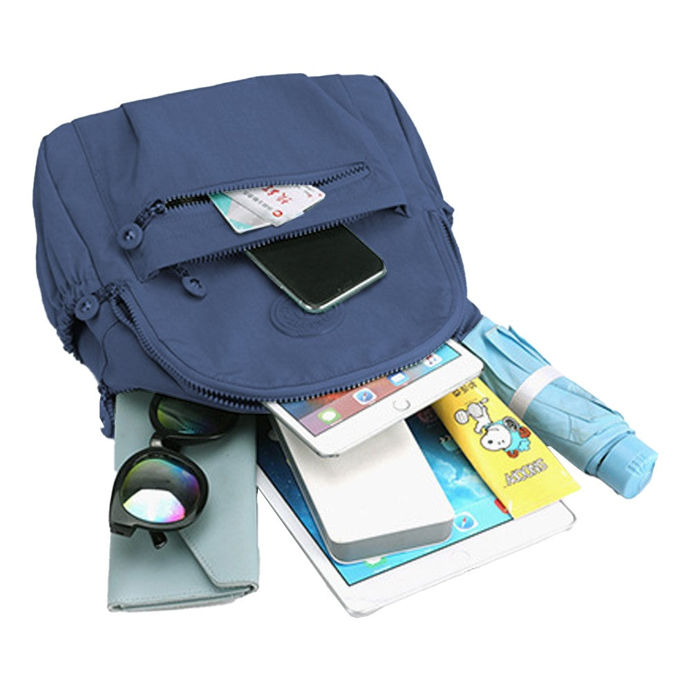 Womens Backpacks Oxford Cloth Shopping Backpack - Dark Blue