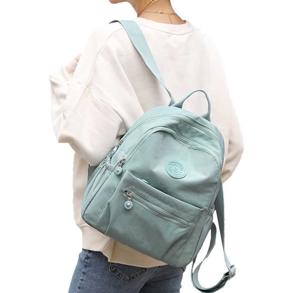 Womens Backpacks Oxford Cloth Shopping Backpack - Light Blue