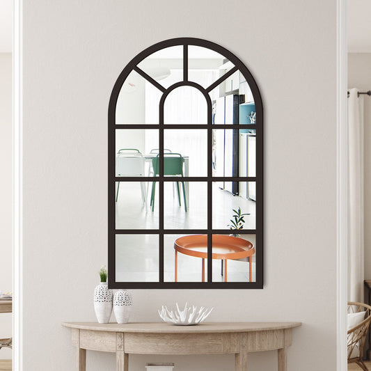 Self-adhesive Acrylic Wall Mirror Window Sticker Decals Removable Window Mirror Style 1 Black