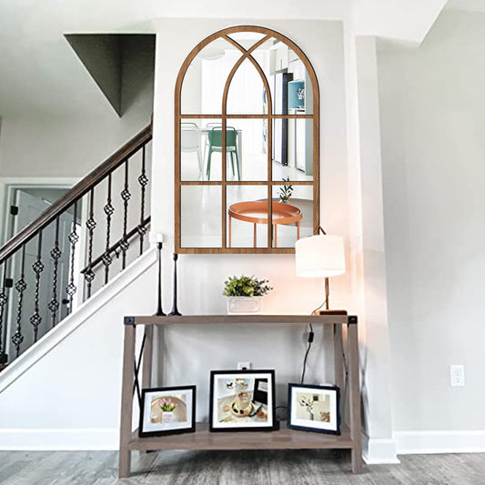 Self-adhesive Acrylic Wall Mirror Window Sticker Decals Removable Window Mirror Style 2 Brown