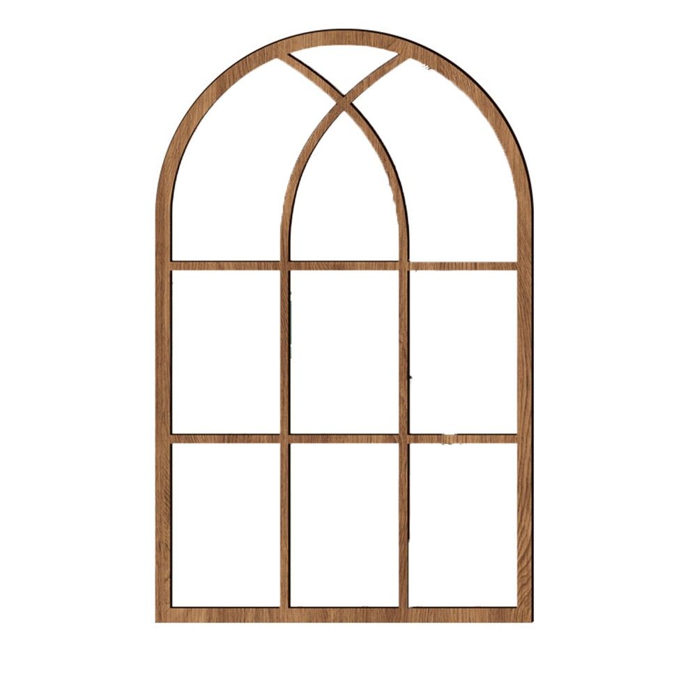 Self-adhesive Acrylic Wall Mirror Window Sticker Decals Removable Window Mirror Style 2 Brown