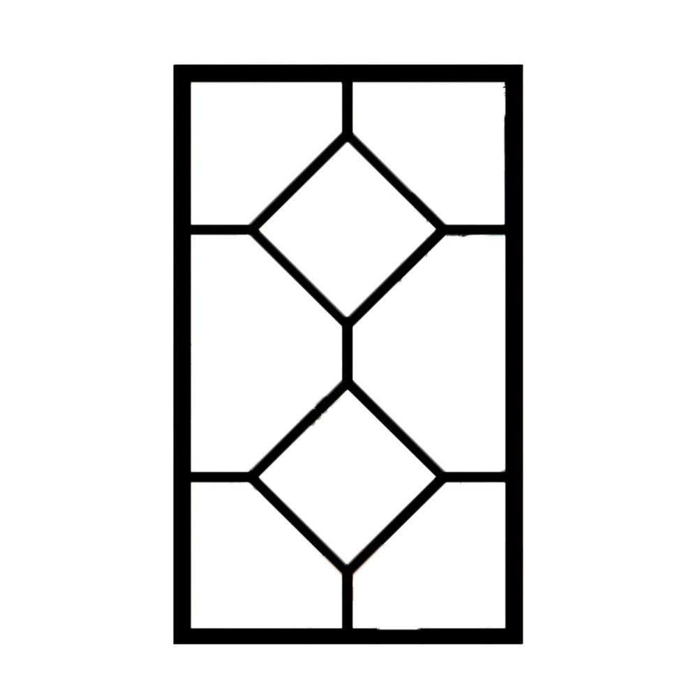 Self-adhesive Acrylic Wall Mirror Window Sticker Decals Removable Window Mirror Style 3 Black