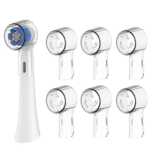 6Pcs Electric Toothbrush Head Dust Cover Compatible with Oral-B Round Head Toothbrushes Clear