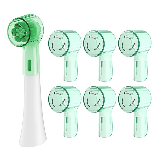 6Pcs Electric Toothbrush Head Dust Cover Compatible with Oral-B Round Head Toothbrushes Green