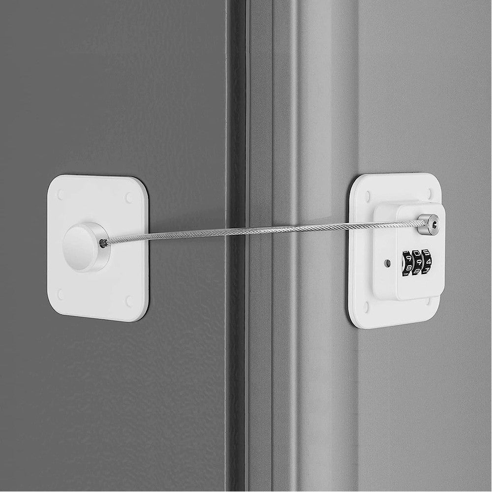 Combination Fridge Lock Cabinet Locks Child Safety Lock for Door Window White