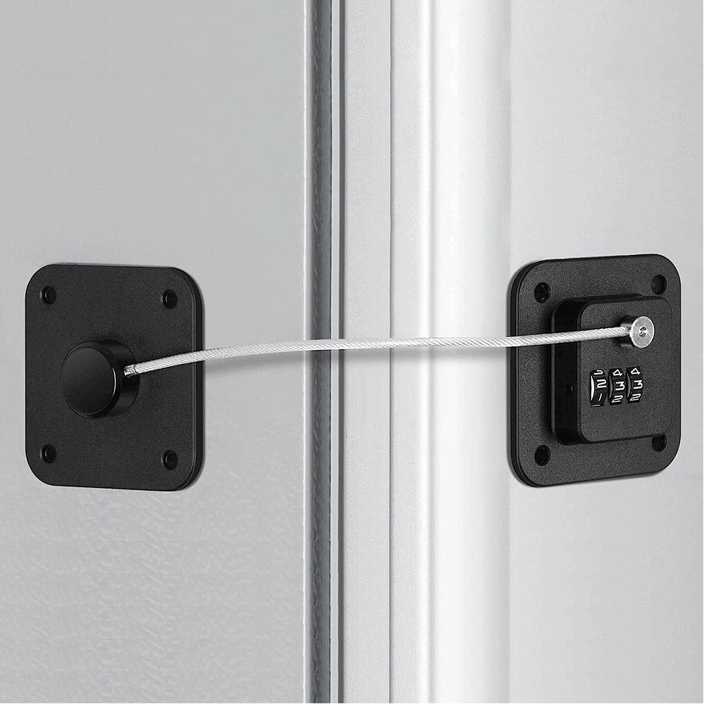 Combination Fridge Lock Cabinet Locks Child Safety Lock for Door Window Black