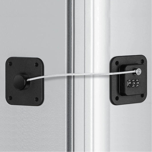Combination Fridge Lock Cabinet Locks Child Safety Lock for Door Window Black