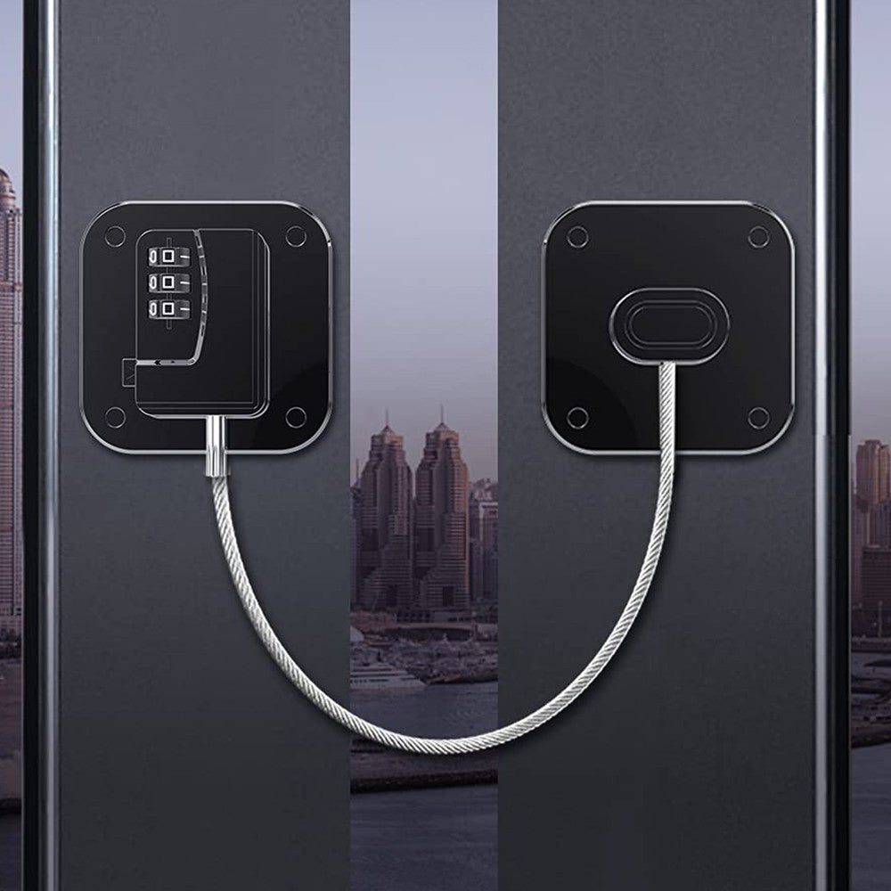 Combination Fridge Lock Cabinet Locks Child Safety Lock for Door Window Black