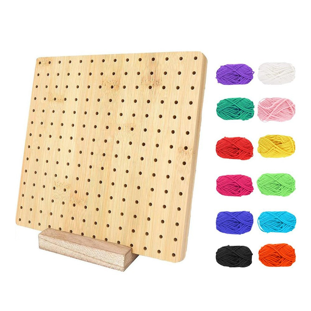 Crochet Blocking Board with 15 Rod Pins for Knitting and Crocheting Large Size