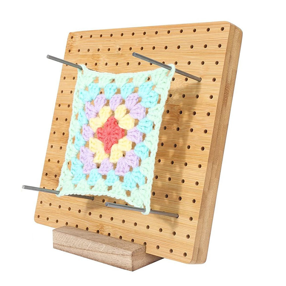 Crochet Blocking Board with 15 Rod Pins for Knitting and Crocheting Large Size