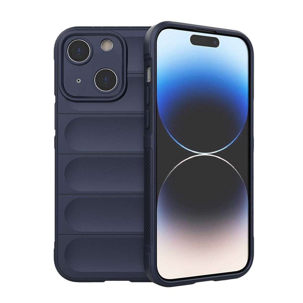 For iPhone 14 Phone Case Anti-Scratch Shockproof Phone Protective Cover Dark Blue