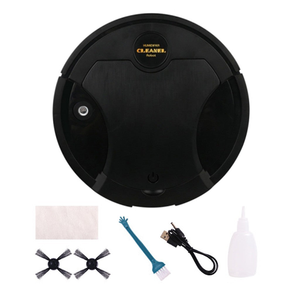 K250A Automatic Smart Sweeping Robot Vacuum Cleaner USB Rechargeable Floor Cleaner with Spray Black