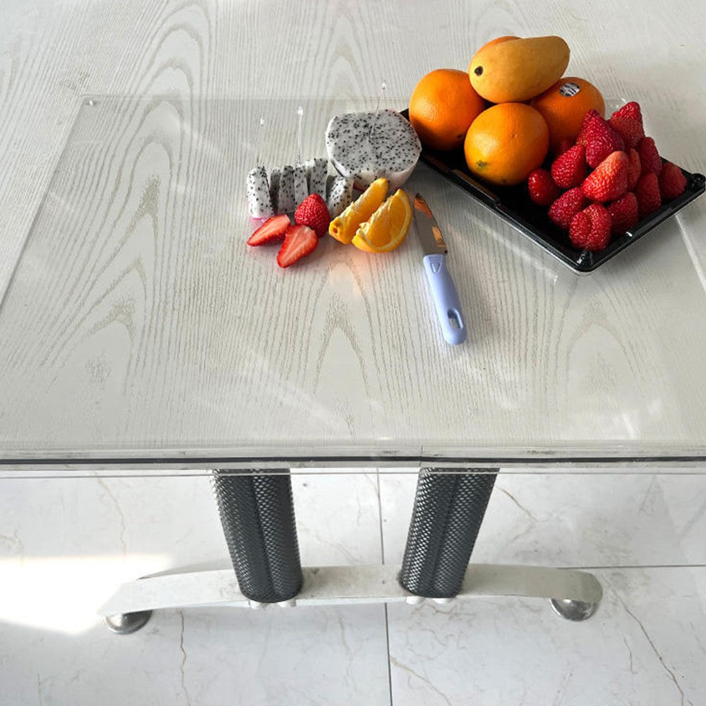 45x40cm Clear Acrylic Cutting Board Non-Slip Chopping Board Countertop Protector with Lip Edge