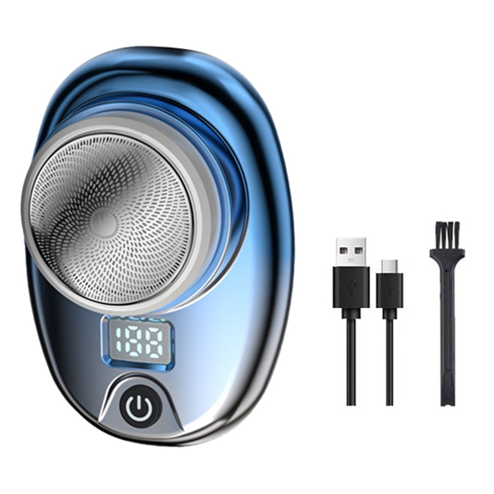 Mini Electric Shaver Rechargeable Shaver Portable Electric Razor Shaver Blue